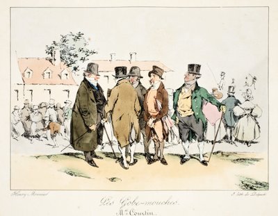 Les Gobe-mouches, ca. 1828 von Henri Bonaventure Monnier